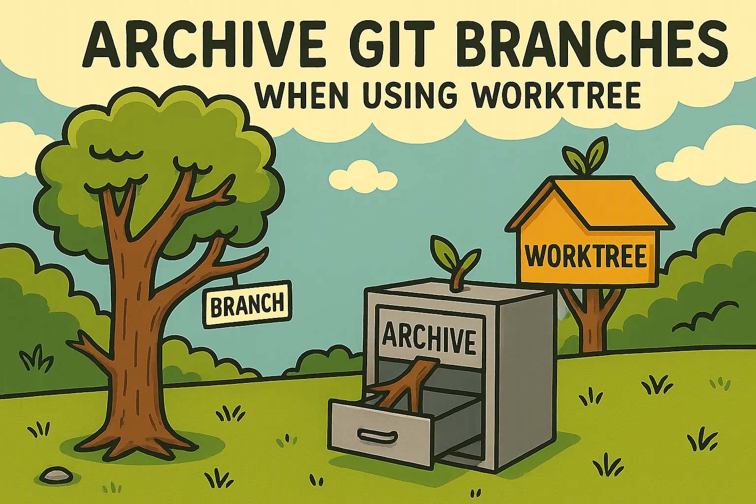 Archive Git Branches when using Worktree